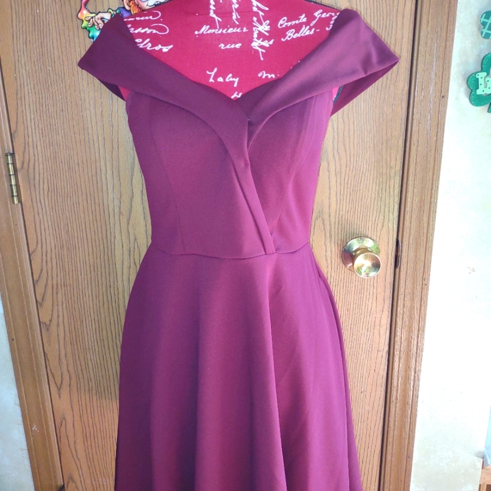 Burgundy dress